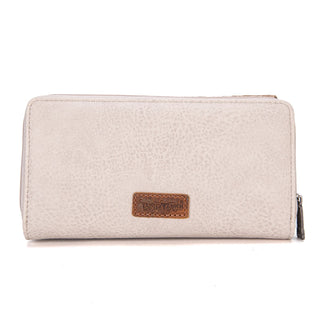 Cartera Cincelada Beige Trinity Ranch Floral Tooled Dama