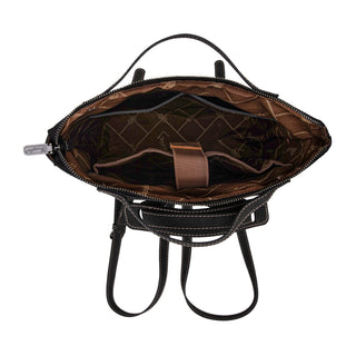Mochila/Crossbody Convertible Wrangler Genuine Hair-On Cowhide Floral Tooled Dama
