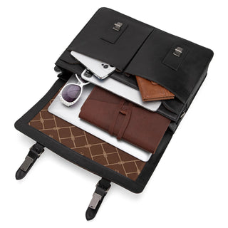 Maletin con Herramientas Wrangler Black Genuine Leather Western Vintage