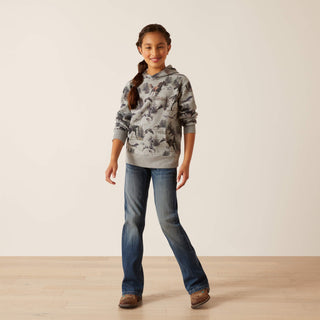 Sudadera Ariat Misty Horse Heather Grey Niña