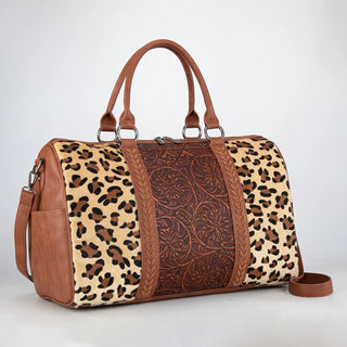 Bolso de Lona Leopardo Montana West Tooled Collection Dama