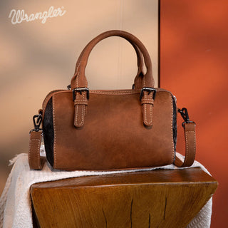 Bag/Crossbody Brown Wrangler Genuine Hair-On Cowhide Barrel