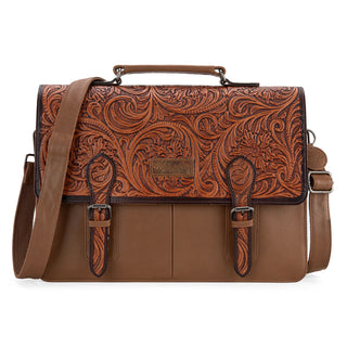 Maletín con herramientas Wrangler Genuine Leather Western Vintage Brown