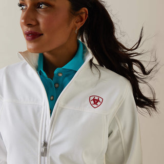 Chamarra Ariat Classic Team Softshell MEXICO Blanco Dama
