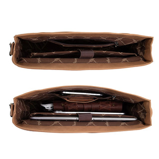 Maletín con herramientas Wrangler Genuine Leather Western Vintage Brown