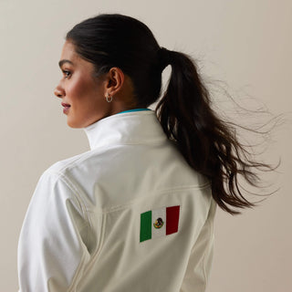 Chamarra Ariat Classic Team Softshell MEXICO Blanco Dama
