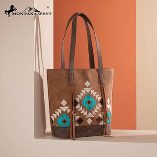 Bolso Montana West Bordado Café Dama