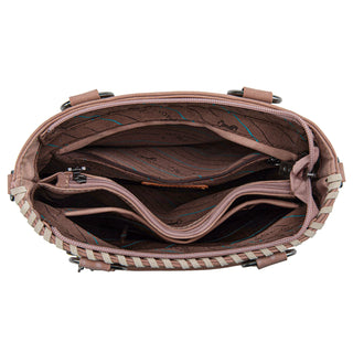 Bolso Montana West Relieve Marrón Dama