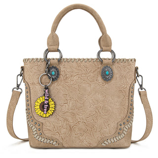 Bolso Montana West Relieve Tan Dama