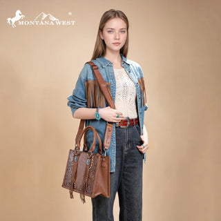 Bolso Montana West Conchos Marrón Dama