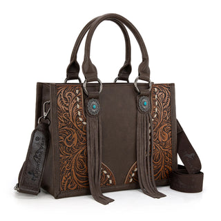 Bolso Montana West Concho Cincelado Café Dama