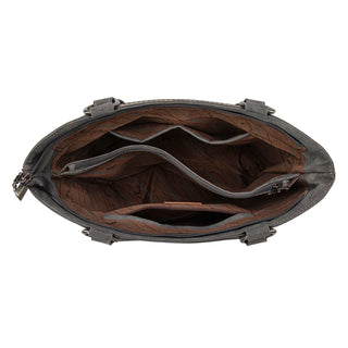 Bolso Montana West Flecos Negro Dama