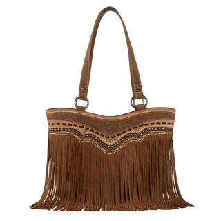 Bolso Montana West Fleco Marrón Dama