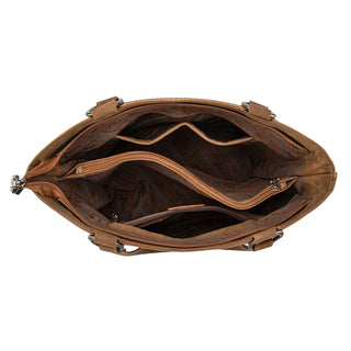 Bolso Montana West Fleco Marrón Dama