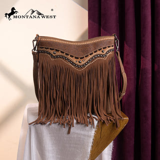 Bolso Montana West Flecos Marrón Dama