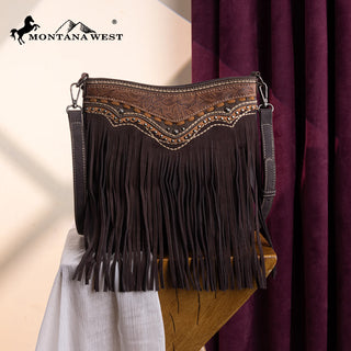 Bolso Montana West Flecos Café Dama