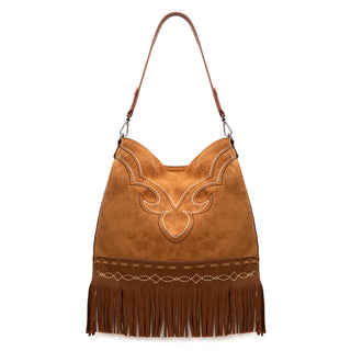 Bolso Montana West Flecos Marrón Dama