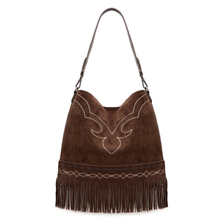 Bolso Montana West Flecos Café Dama