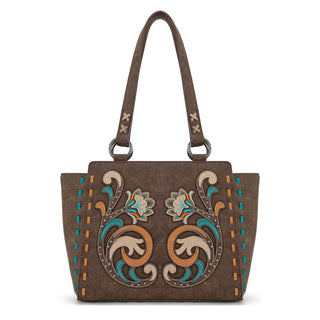 Bolso Montana West Bordado Café Dama