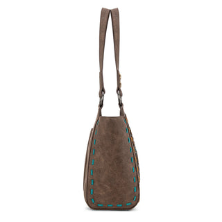 Bolso Montana West Bordado Café Dama