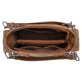 Bolso Montana West Bordado Café Dama