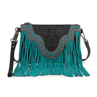 Bolso Trinity Ranch Flecos Turquesa Dama