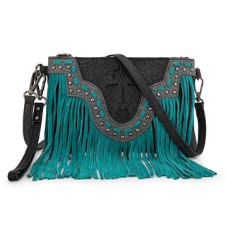 Bolso Trinity Ranch Flecos Turquesa Dama