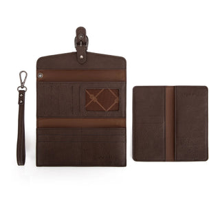 Cartera Wrangler Estoperoles Piel Café Dama