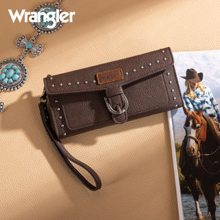 Cartera Wrangler Estoperoles Piel Café Dama