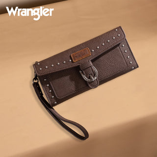 Cartera Wrangler Estoperoles Piel Café Dama
