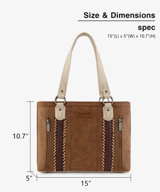 Bolso Wrangler Trenzado Café Dama