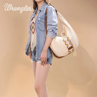 Bolso Wrangler Bordado Aztec Beige Dama
