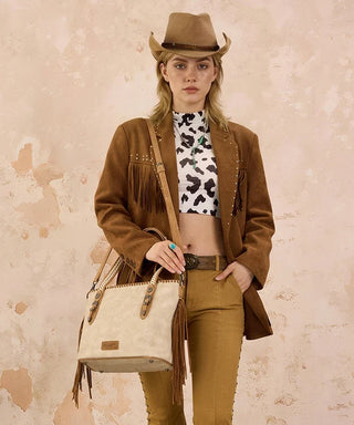 Bolso Wrangler Flecos Trenzado Than Dama