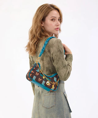 Bolso Wrangler Trenzado Turquesa Dama
