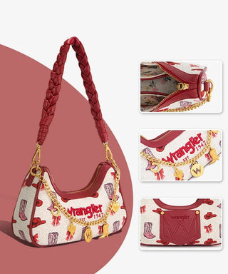 Bolso Wrangler Trenzado Rojo Dama