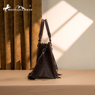 Bolso Montana West Concho Cincelado Café Dama