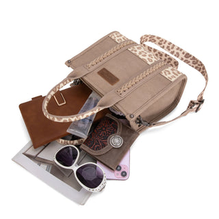 Bolso Wrangler Animal Print Tan Dama