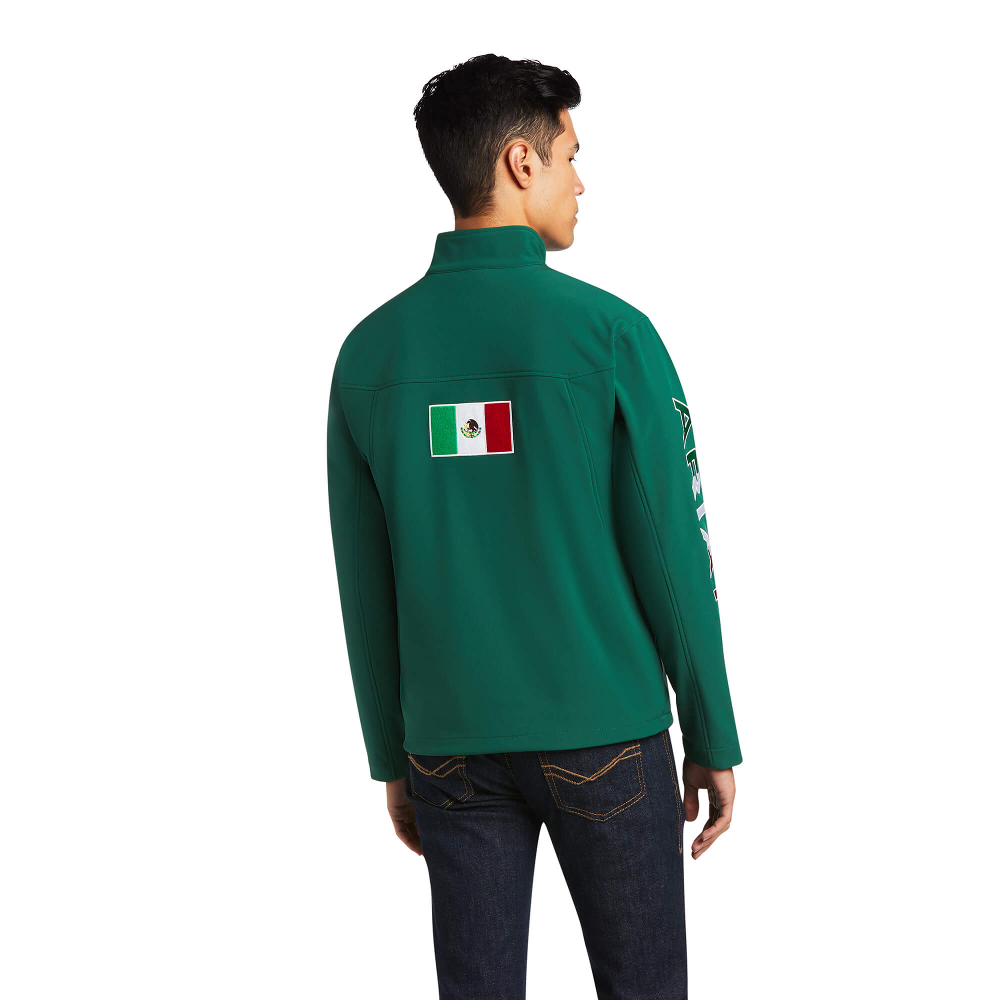 Chamarra Ariat New Team Softshell MEXICO Jacket Verde Caballero