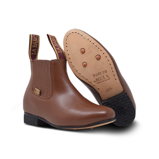 Botín Charro La Barca 615 Suela De Cuero Niño