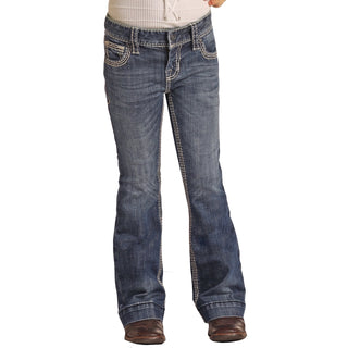 JEANS ROCK & ROLL DENIM EXTRA STRETCH DARK WASH TROUSERS NIÑA