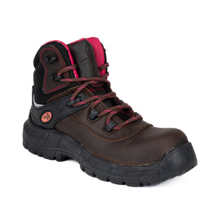 Bota PMA Café Rosa S. Doble Densidad C. Poliamida Dama