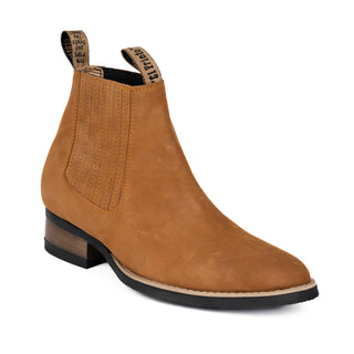 Botín El Prieto Zigzag Nobuck Oro Caballero