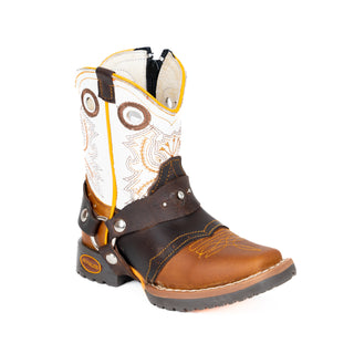 Bota Jar Boots Panchito Miel Blanco Bebe