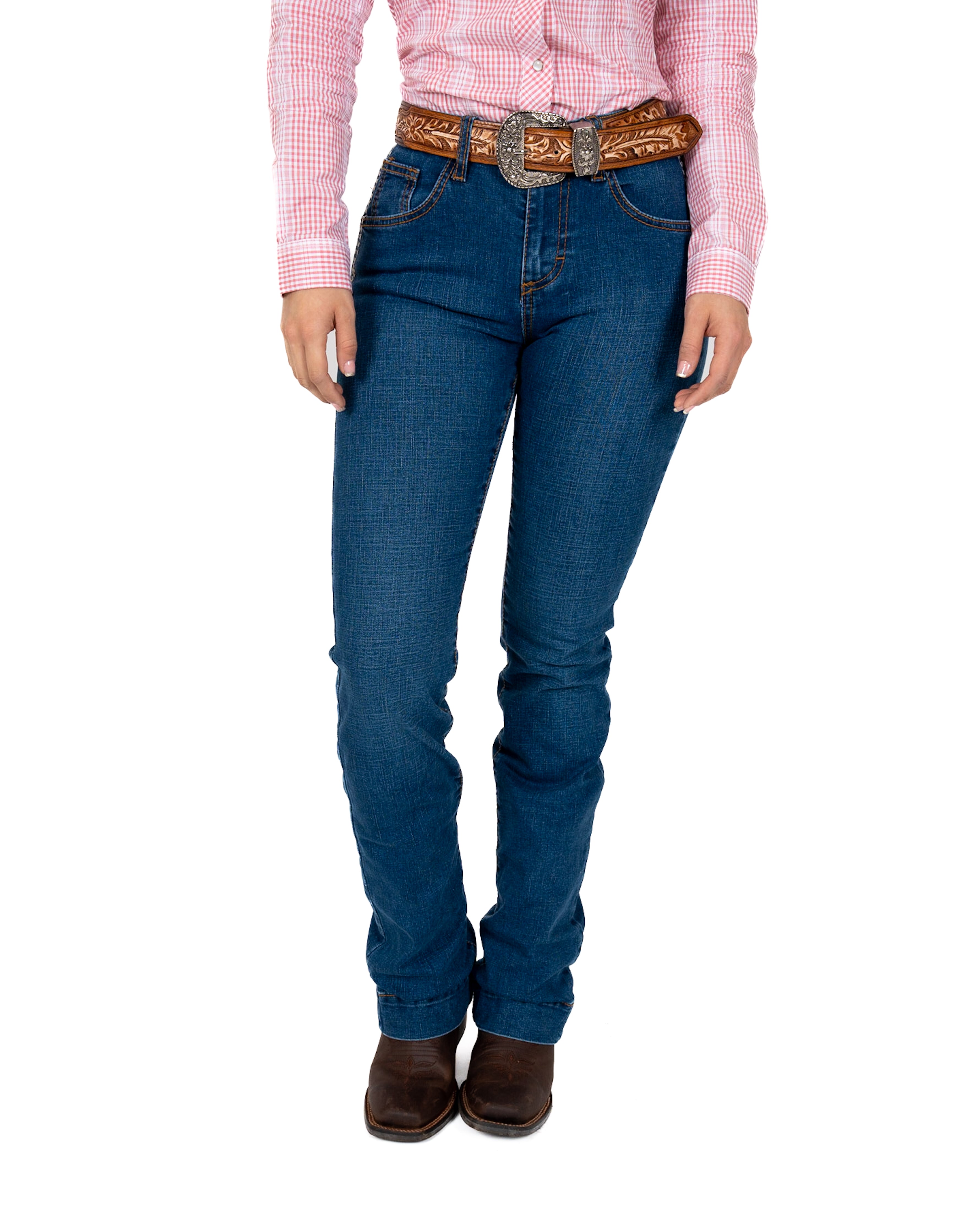 Jeans Wrangler High Rise Cintura Alta Corte Bota Dama