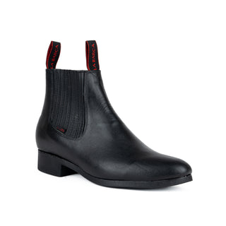 Botín La Barca 908 Suela de Hule Piel Negro Caballero