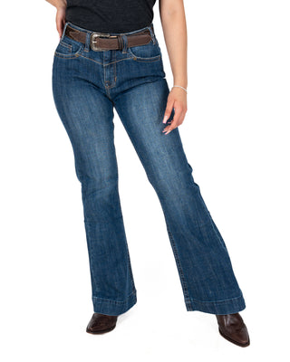 Jeans Rock & Roll Denim Stitch Waistband Trouser Dama