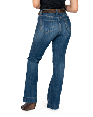 Jeans Rock & Roll Denim Stitch Waistband Trouser Dama