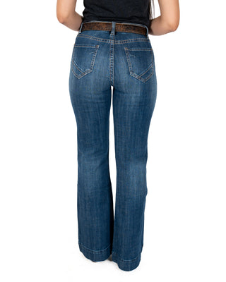 Jeans Rock & Roll Denim Stitch Waistband Trouser Dama