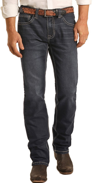 JEANS ROCK & ROLL DENIM SLIM FIT STRETCH STRAIGHT BOOTCUT CABALLERO