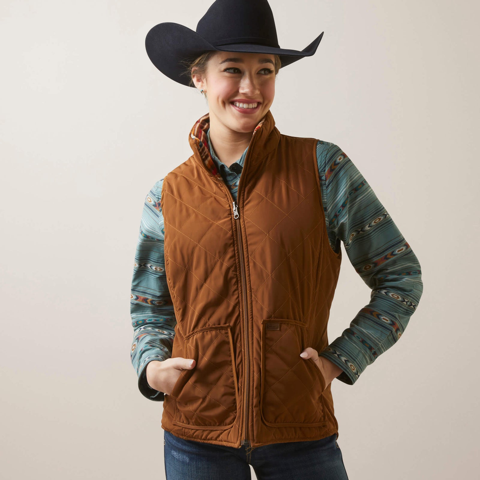 Chaleco Ariat Dilon Chimayo Chesnut Horse Dama